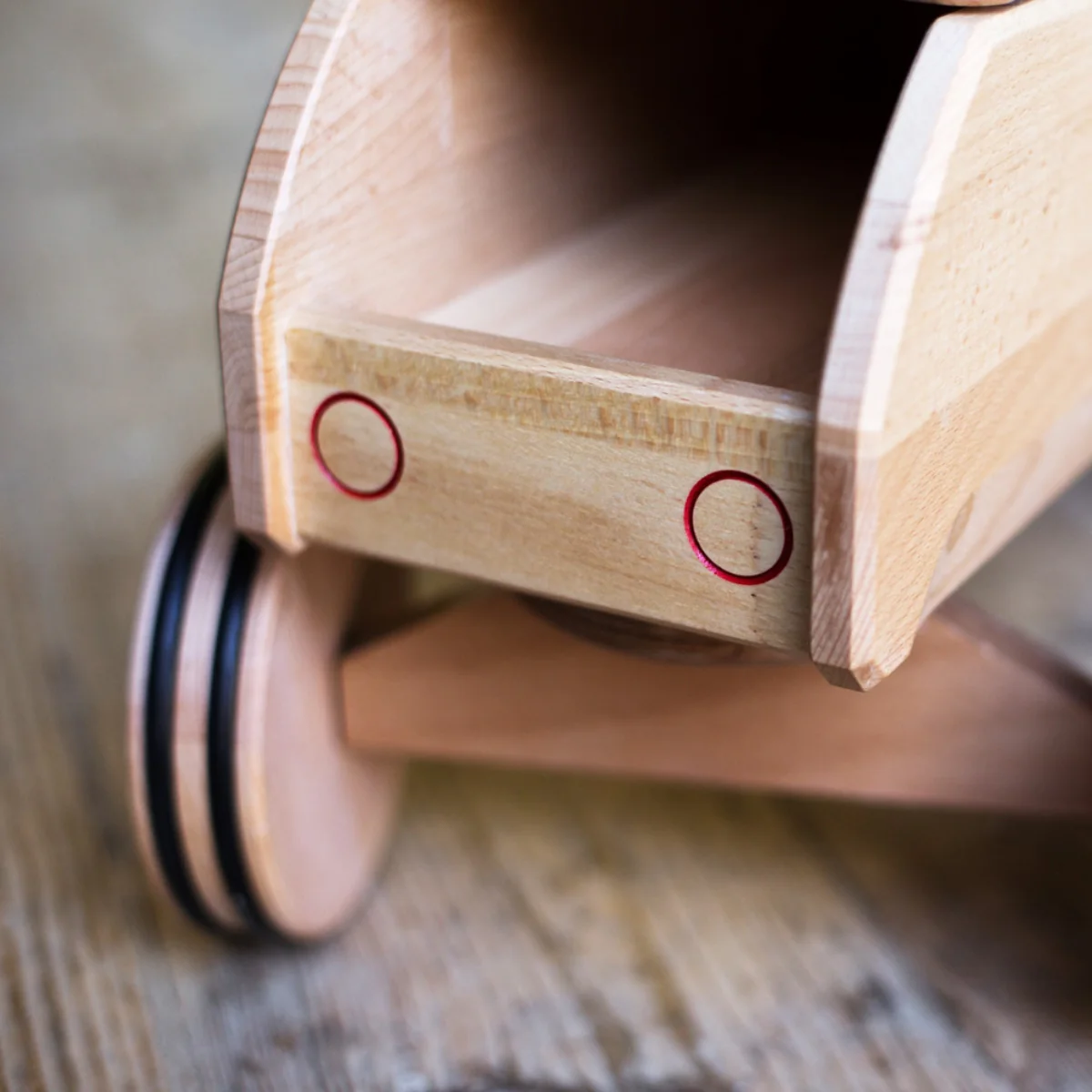 Dynamiko Wooden Ride On - Transporter Red 'Fred' - Image 7