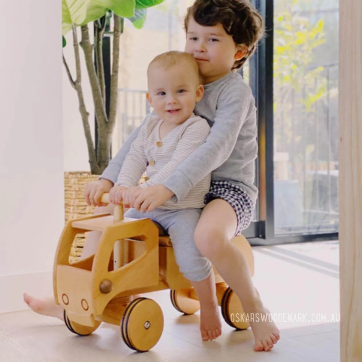 Dynamiko Wooden Ride On - Transporter Walnut 'Fred' - Image 5