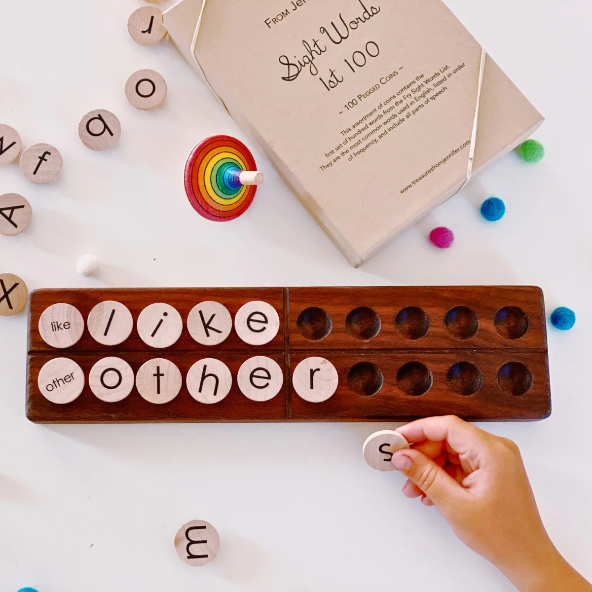 From Jennifer Twenty Frame with Wooden Balls Walnut - Image 5