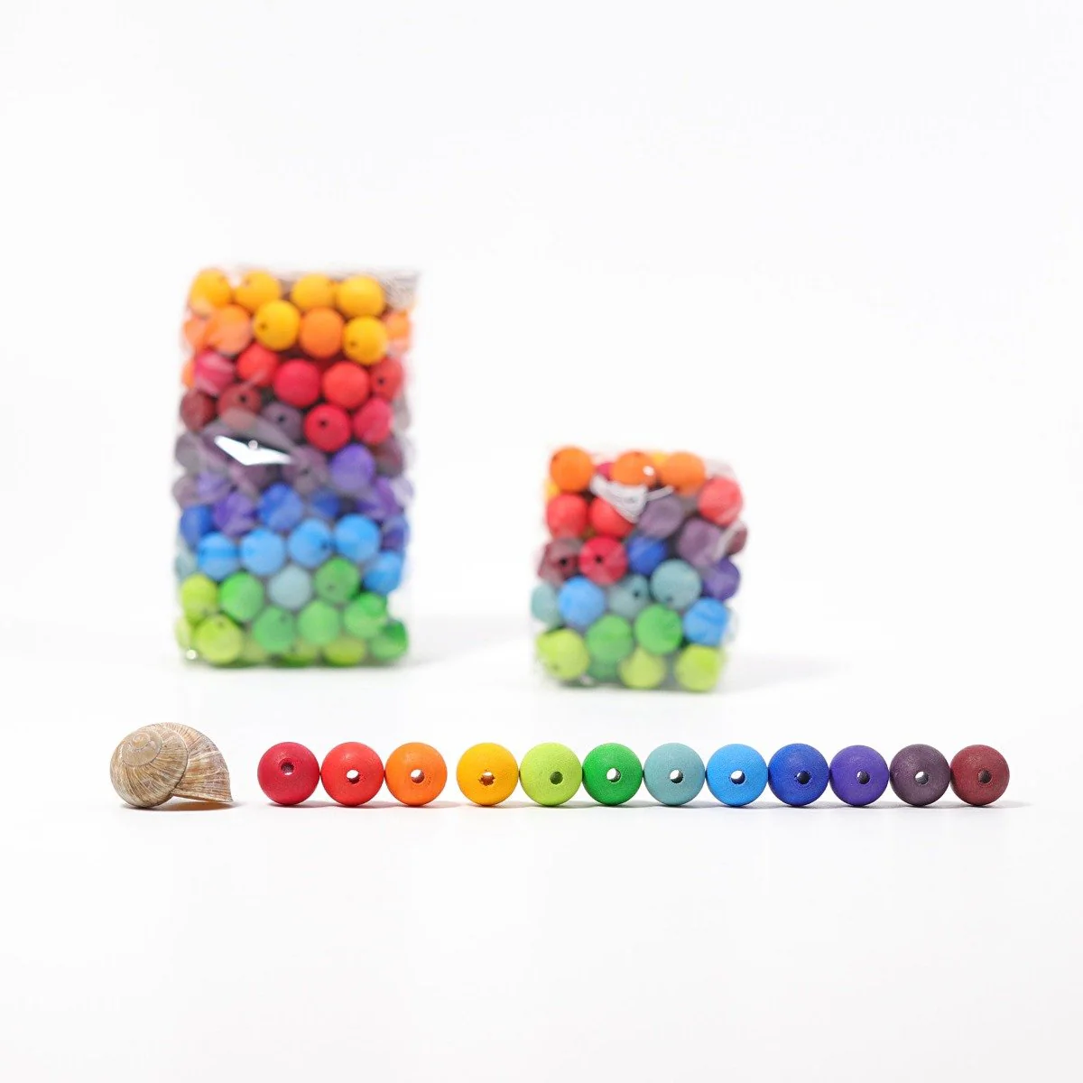 Grimm's Wooden Beads Rainbow - 180 Pieces, 20mm - Image 8