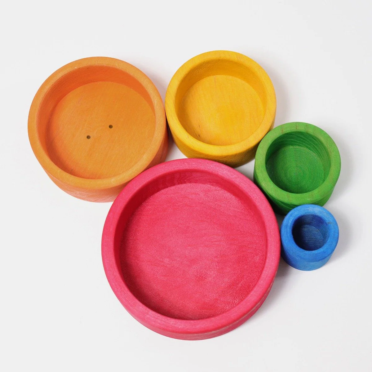 Grimm's Stacking Bowls - Rainbow Outside Red - Image 7