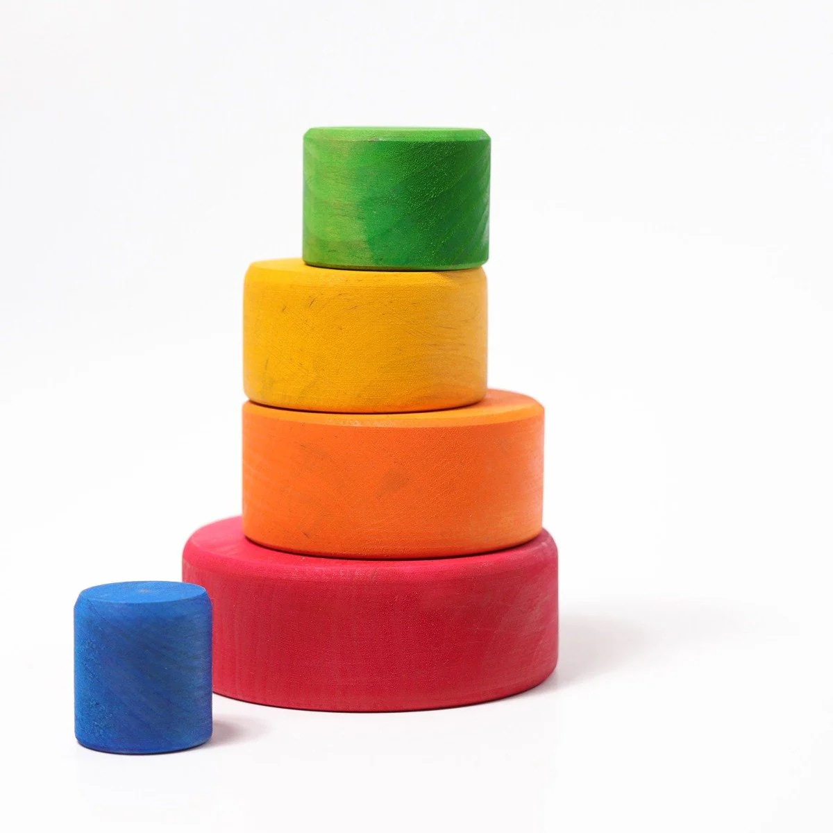 Grimm's Stacking Bowls - Rainbow Outside Red - Image 8