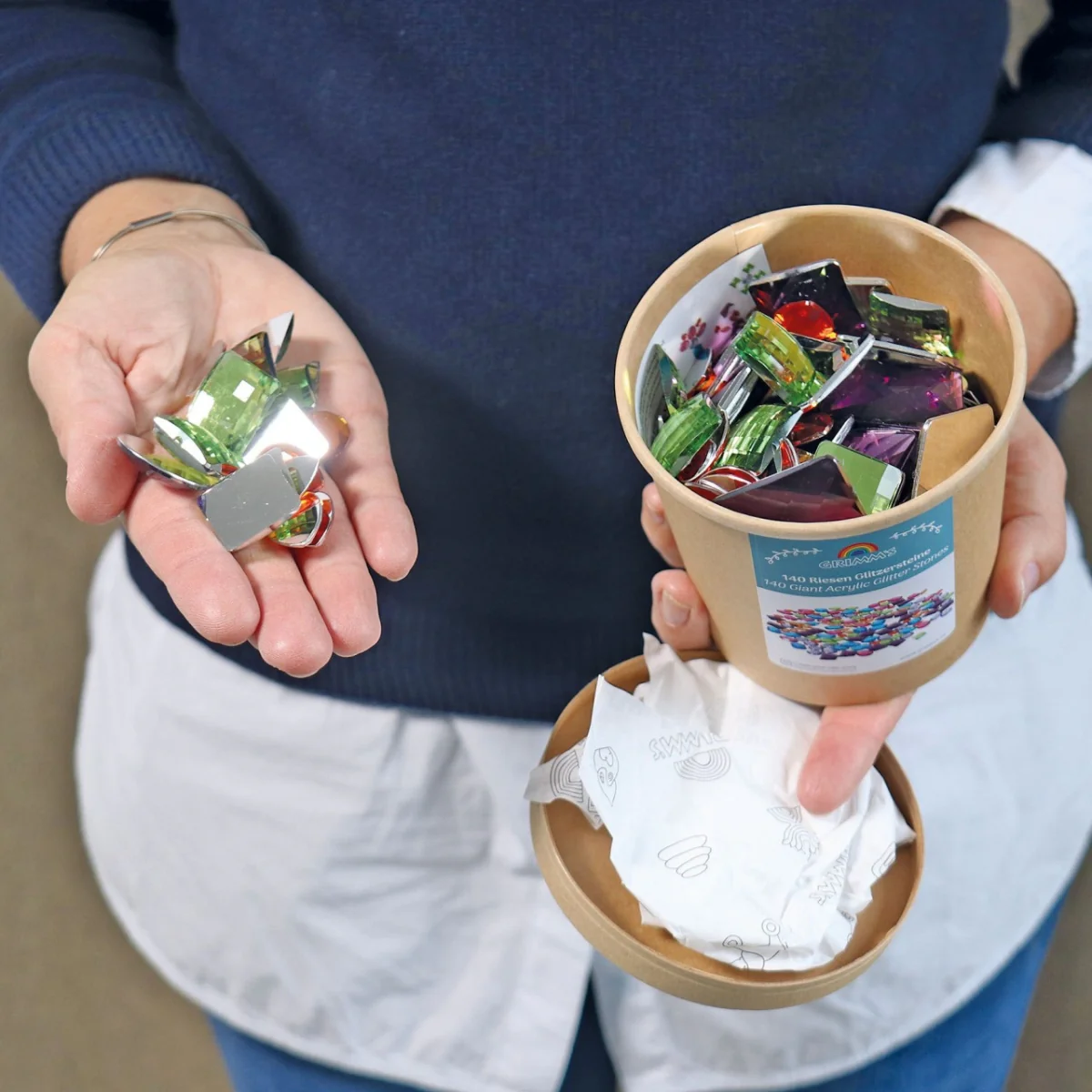 Grimm's Giant Acrylic Glitter Stones 140 Pieces - Image 6