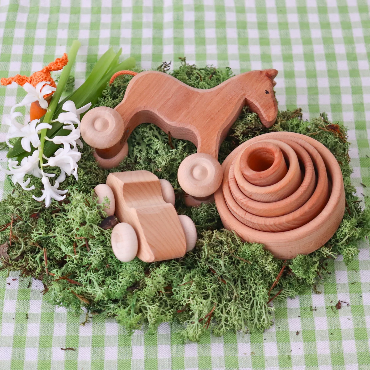 Grimm's Stacking Bowls - Natural - Image 9