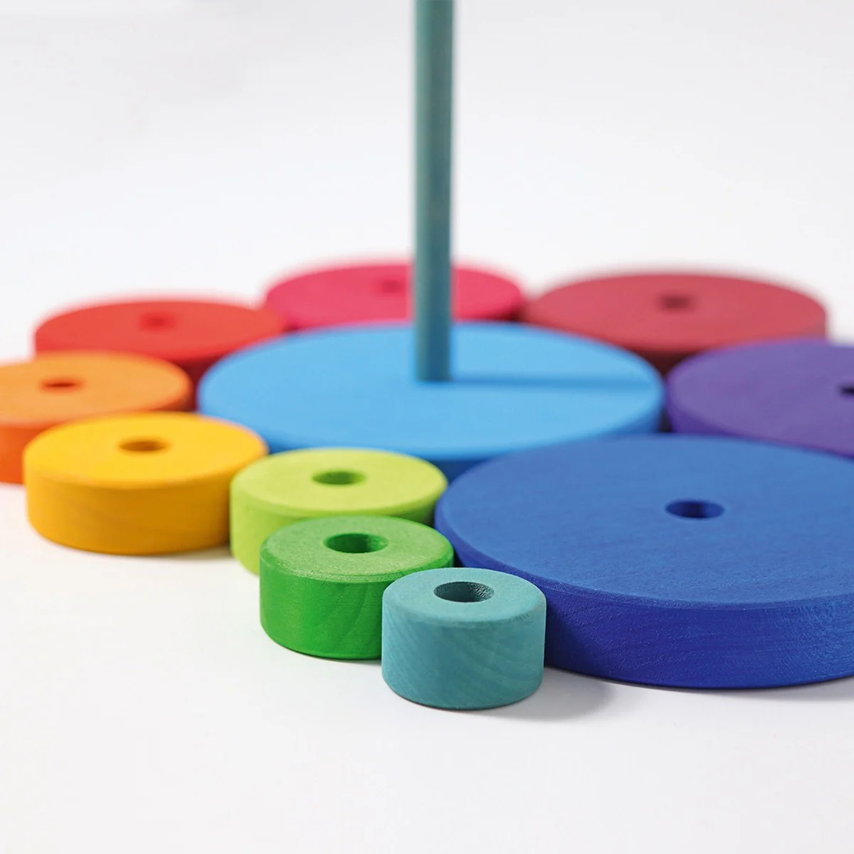 Grimm's Stacking Tower Conical Large - Rainbow - Image 5