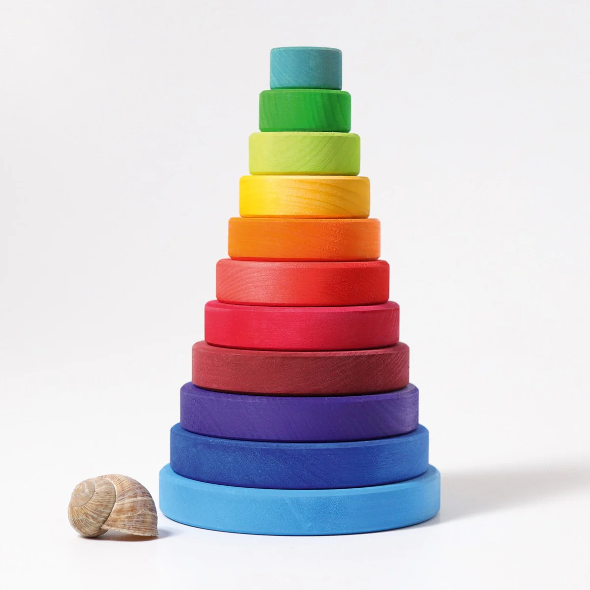 Grimm's Stacking Tower Conical Large - Rainbow - Image 6