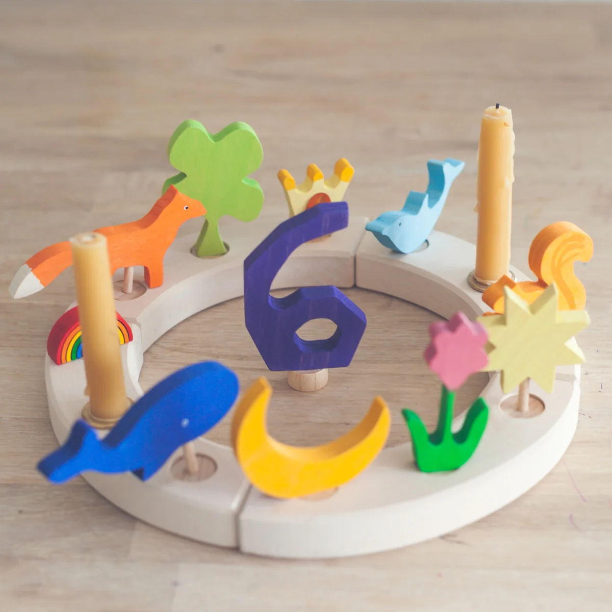 Grimm's Number 6 Candle Holder Decoration Anthroposophical - Image 3