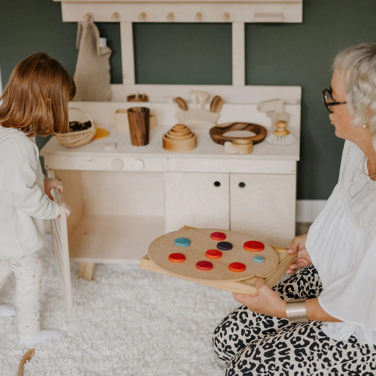 Grimm's Rainbow Threading Game Large Buttons - Image 4