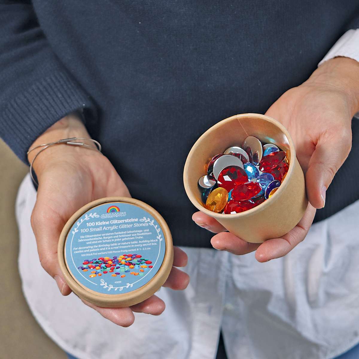 Grimm's Small Acrylic Glitter Stones 100 Pieces - Image 3