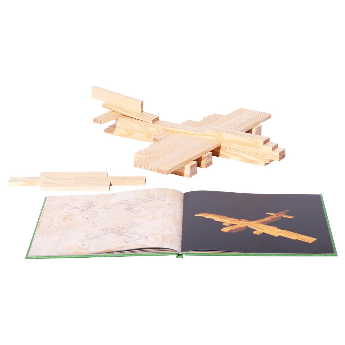 KAPLA Blocks Building Art Book - Green - Simple Architecture (3+) - Image 5