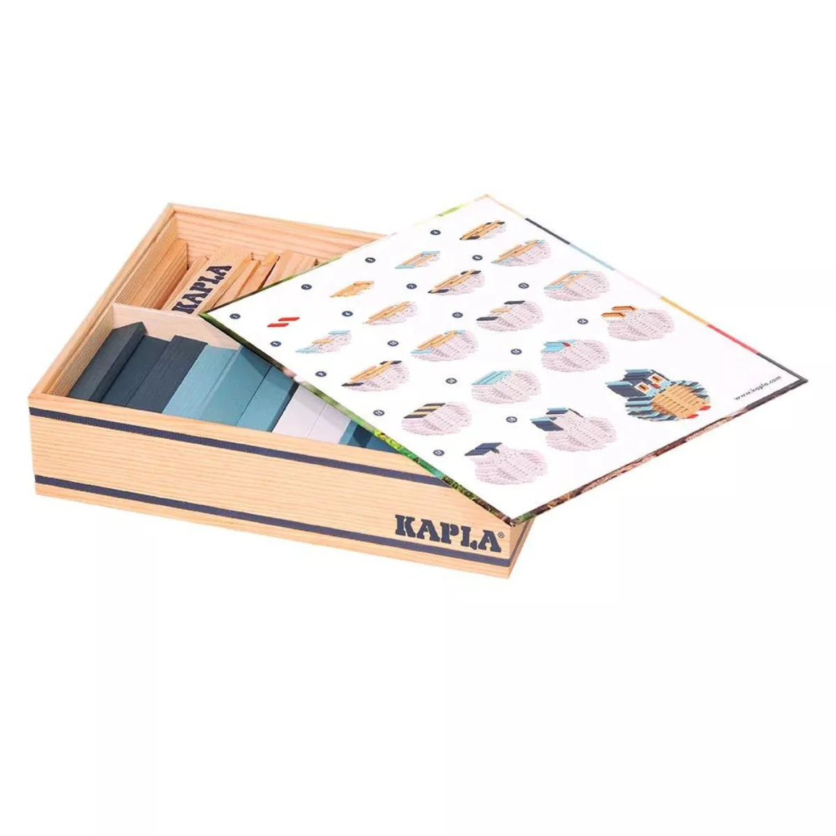 KAPLA Construction Building Blocks - 120 Owl Set - Wooden Case - Image 5