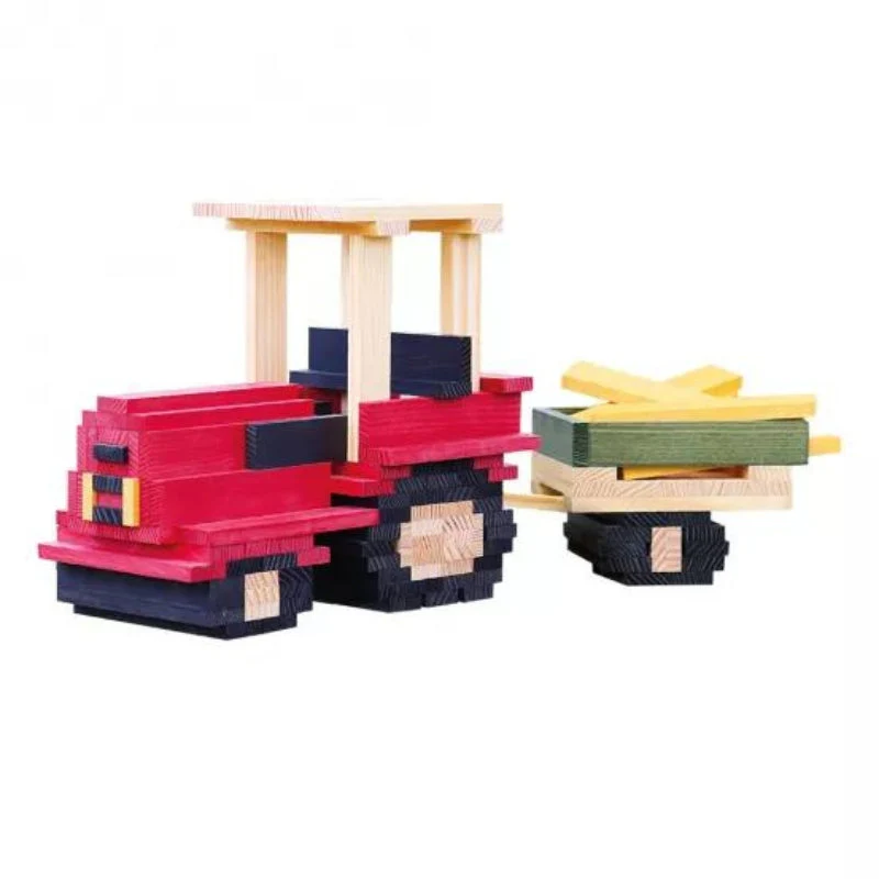 KAPLA Construction Building Blocks - 155 Tractor Set - Wooden Case - Image 4