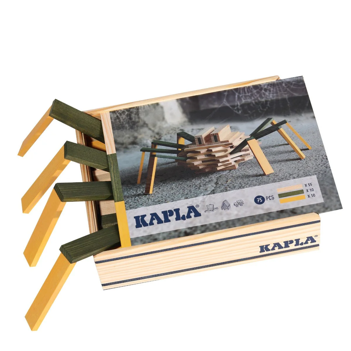 KAPLA Construction Building Blocks - 75 Spider Set - Wooden Case - Image 10