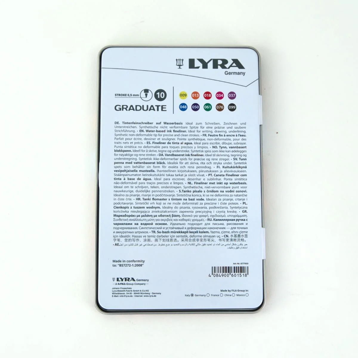 LYRA Graduate Fineliner Tin Box 10 pcs - Image 5