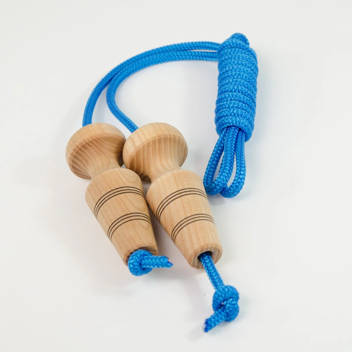 Mader Skipping Rope for Children (from 1.4m body height, adjustable) - Natural Handle Nylon Rope - Image 6