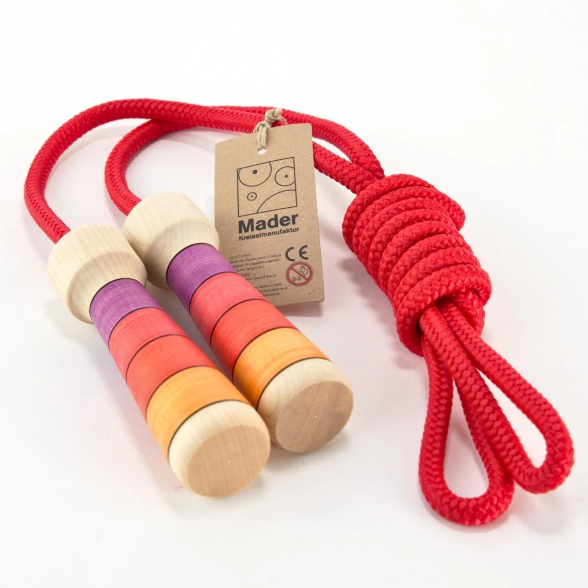 Mader Skipping Rope for Older Children (from 1.4m body height) - Coloured Handle Nylon Rope - Retired Product - Image 9