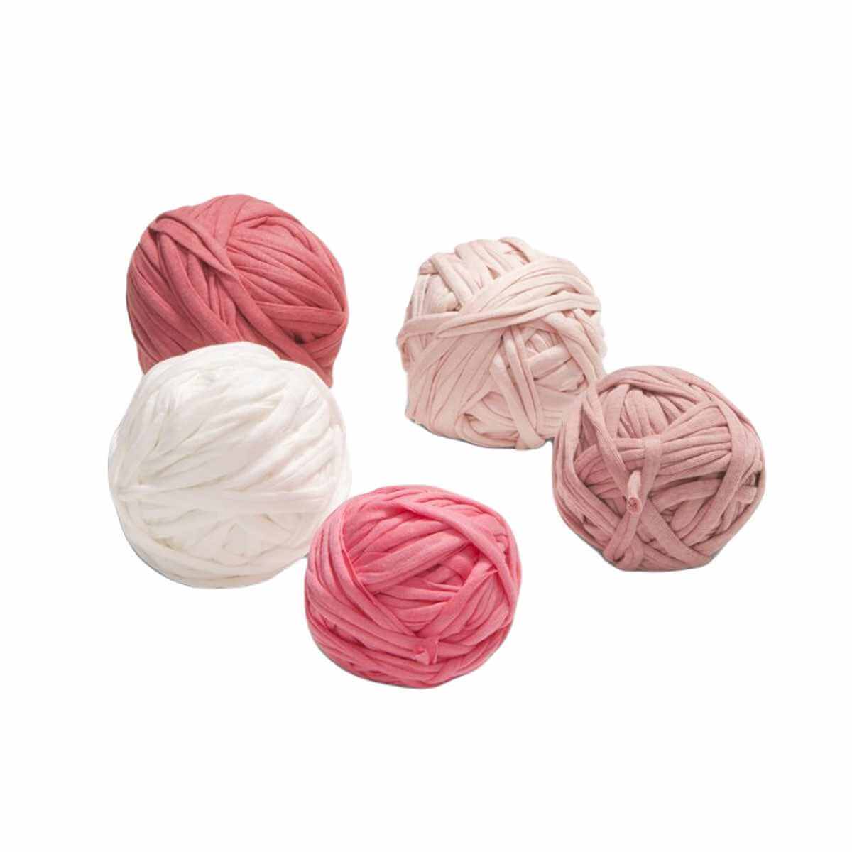 Recycled Cotton T-Shirt Yarn - 5 Balls of Yarn - Image 3