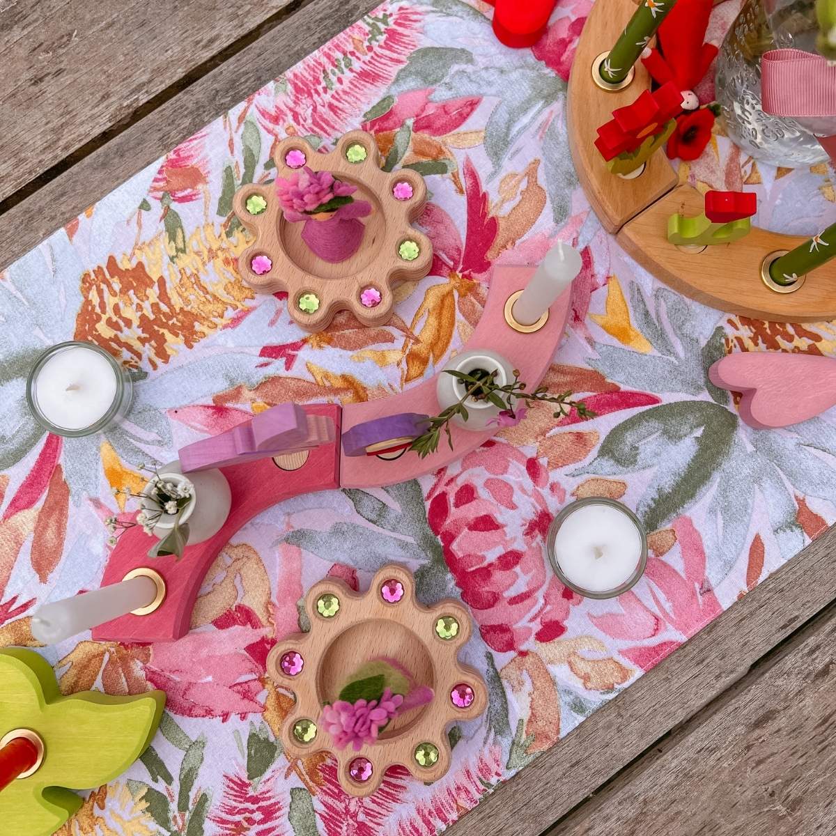 Grimm's Birthday Ring Pink & Purple 12 Holes - Image 3