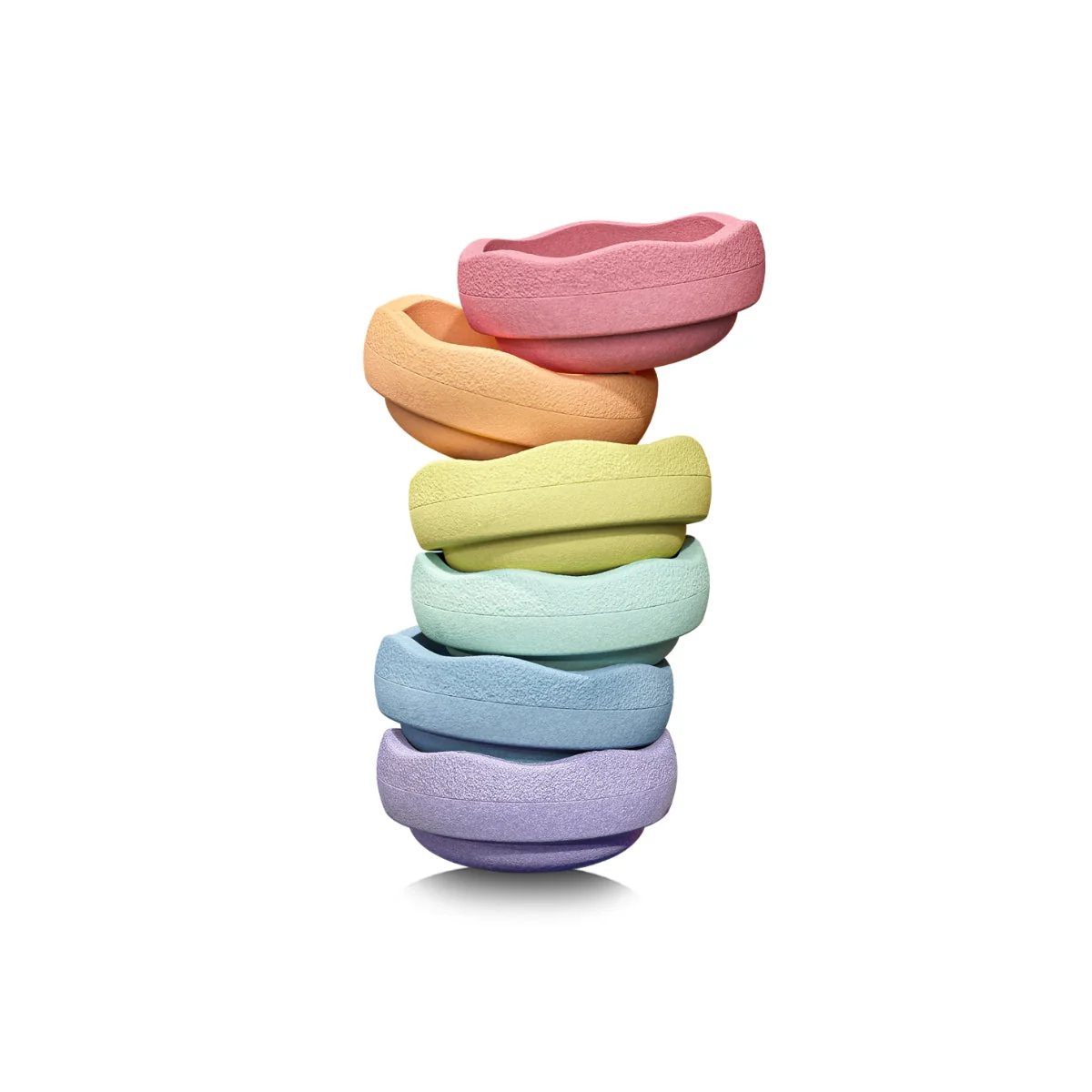 Stapelstein Balance Stepping Stones - Original Mini, Set of 6, Rainbow Pastel - Image 13