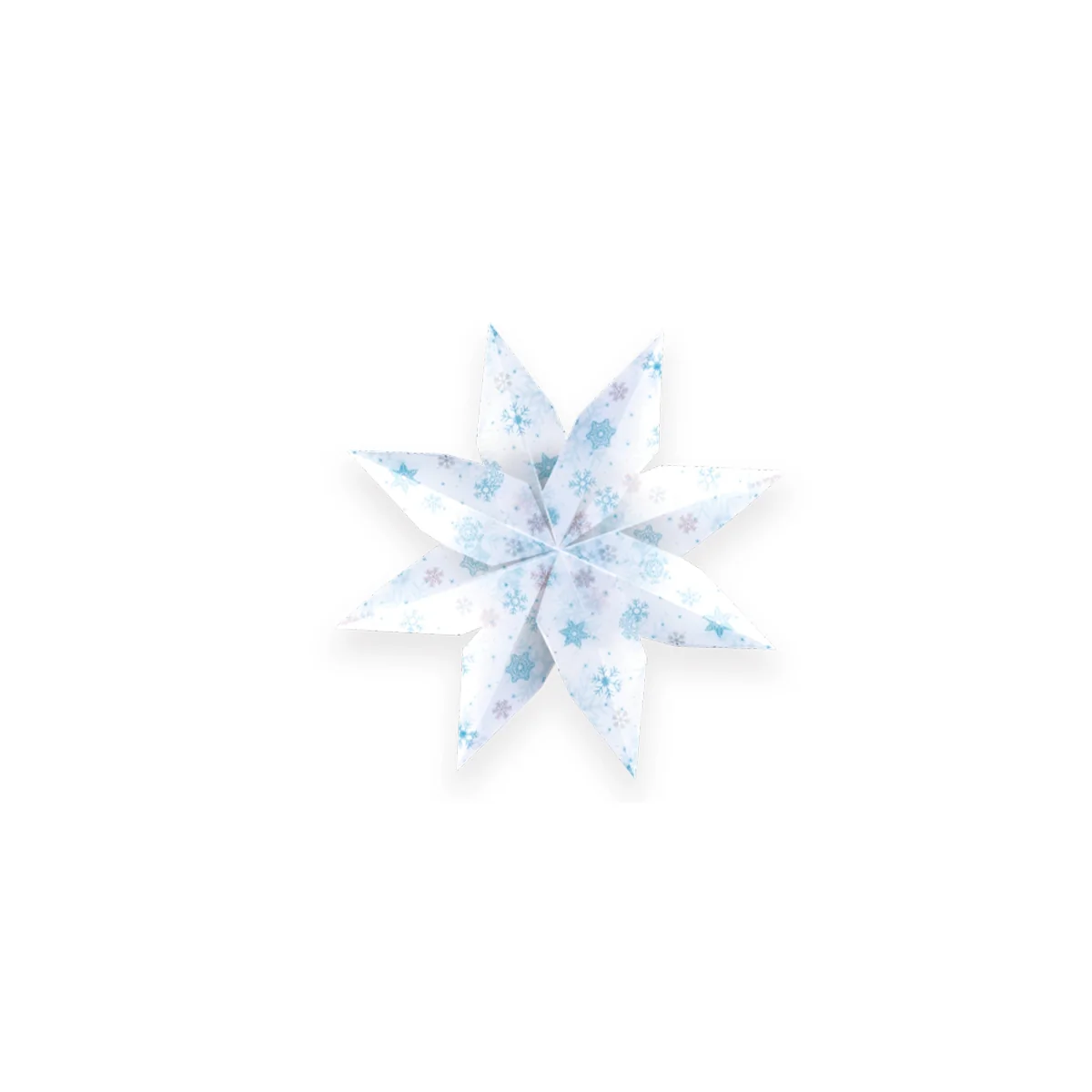 URSUS Window Star Folding Paper with Instructions - 80 Sheets 6x16cm, 5 Designs - Snowflake - Image 3