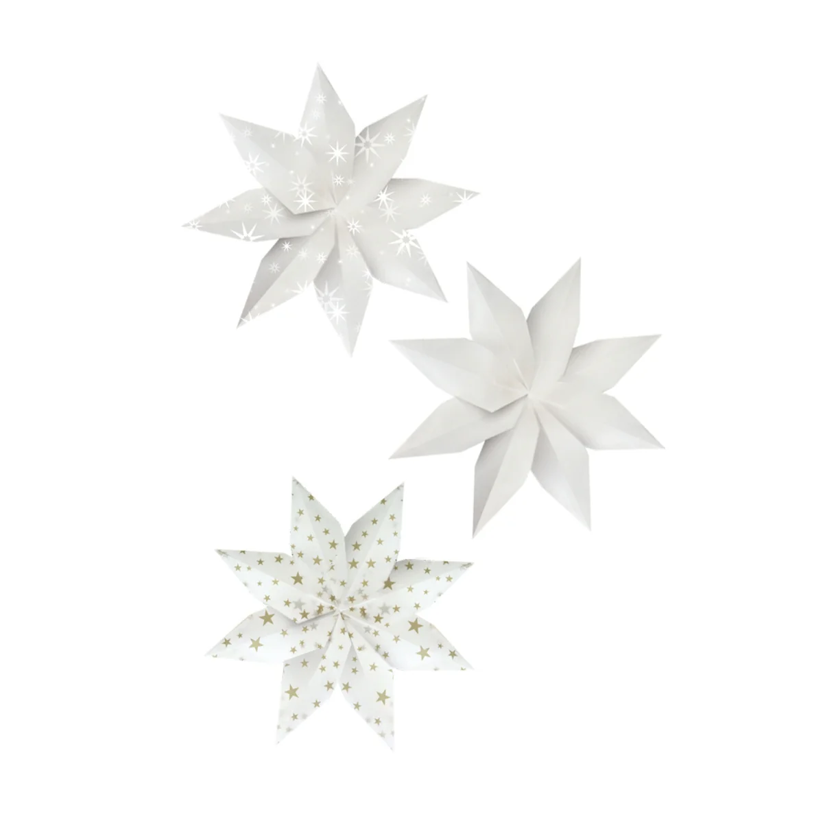 URSUS Window Star Folding Paper with Instructions - 80 Sheets 6x16cm, 5 Designs - Winter - Image 3