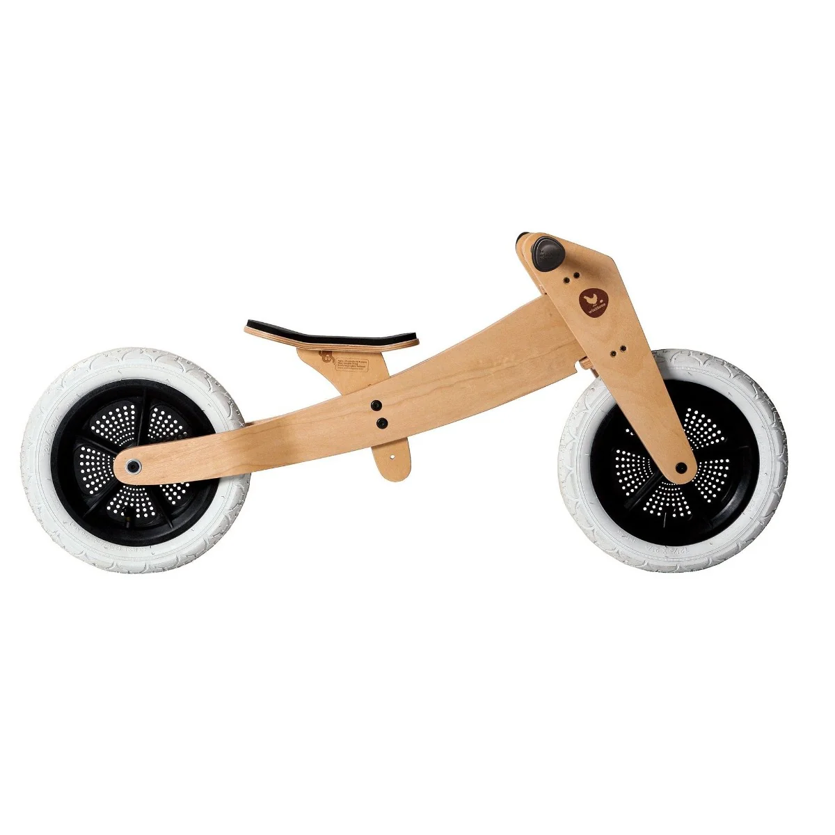 Wishbone Wooden Balance Bike & Tricycle 3 in 1 - Natural Birch - Image 4