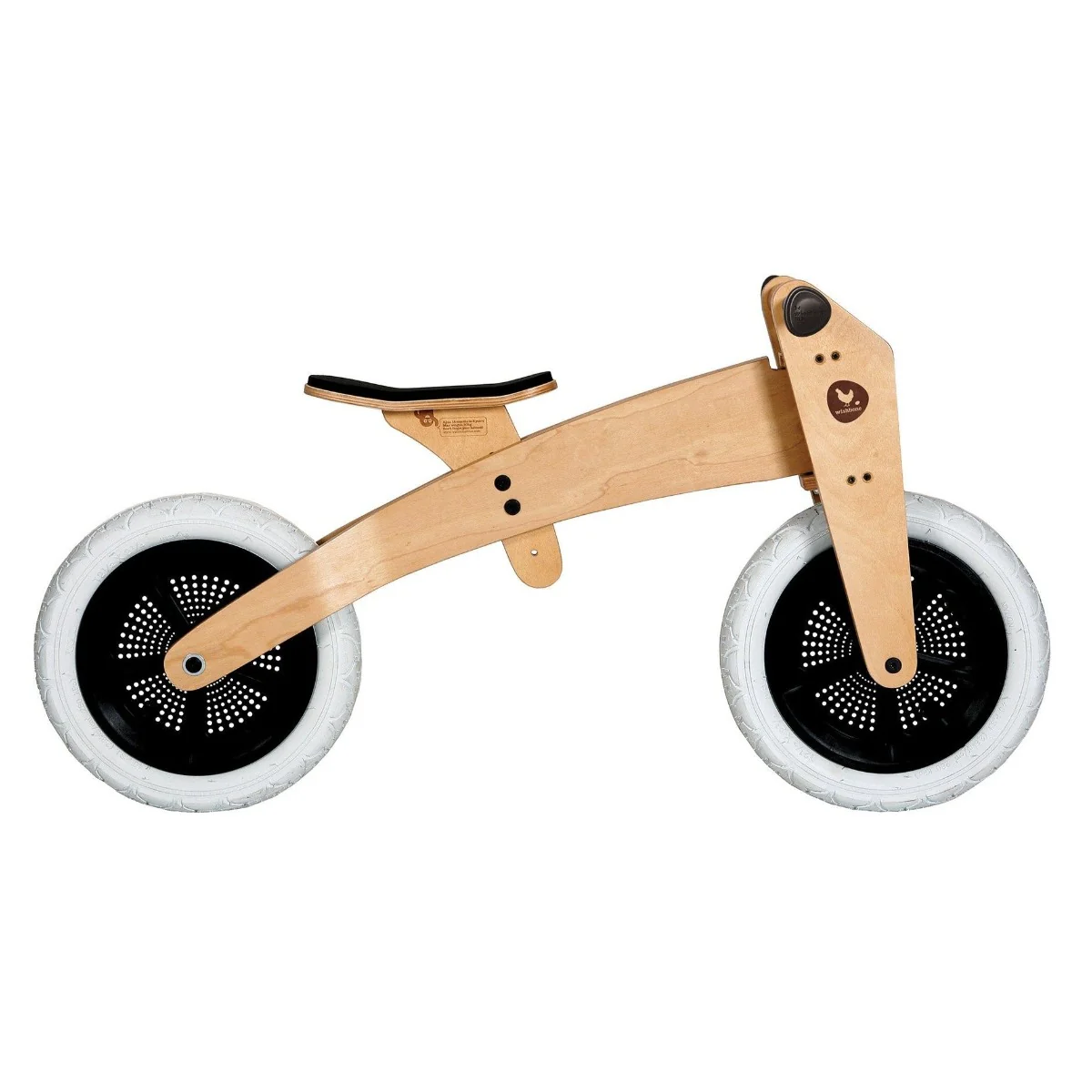 Wishbone Wooden Balance Bike & Tricycle 3 in 1 - Natural Birch - Image 5