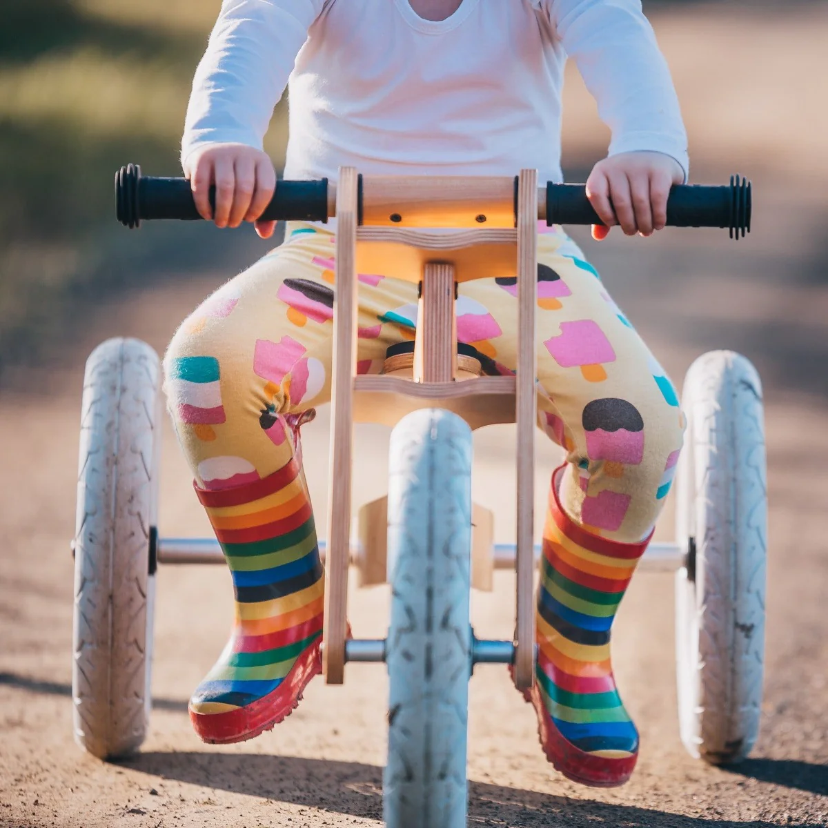 Wishbone Wooden Balance Bike & Tricycle 3 in 1 - Natural Birch - Image 9