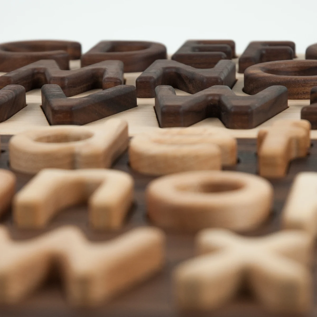 From Jennifer Capital Letters Alphabet Puzzle Walnut - Image 3