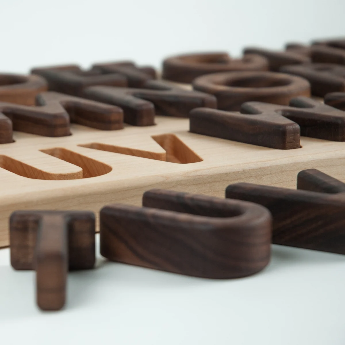 From Jennifer Capital Letters Alphabet Puzzle Walnut - Image 5