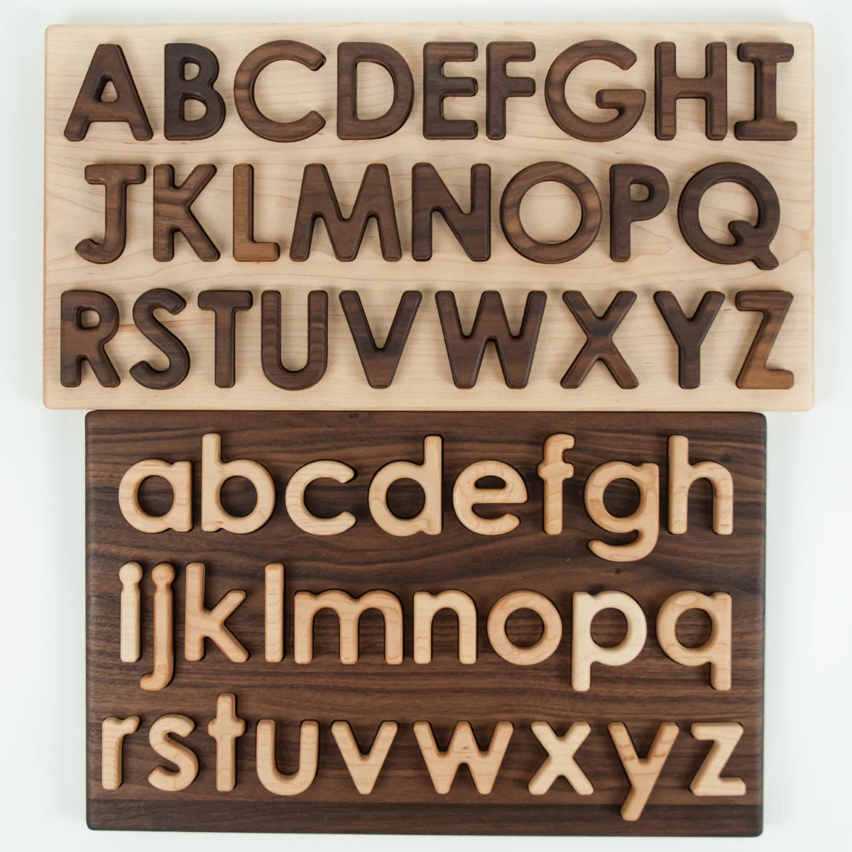 From Jennifer Capital Letters Alphabet Puzzle Walnut - Image 6