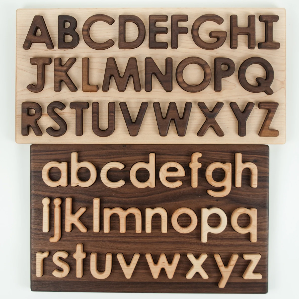 From Jennifer Lowercase Alphabet Letters Puzzle Walnut Board - Image 10