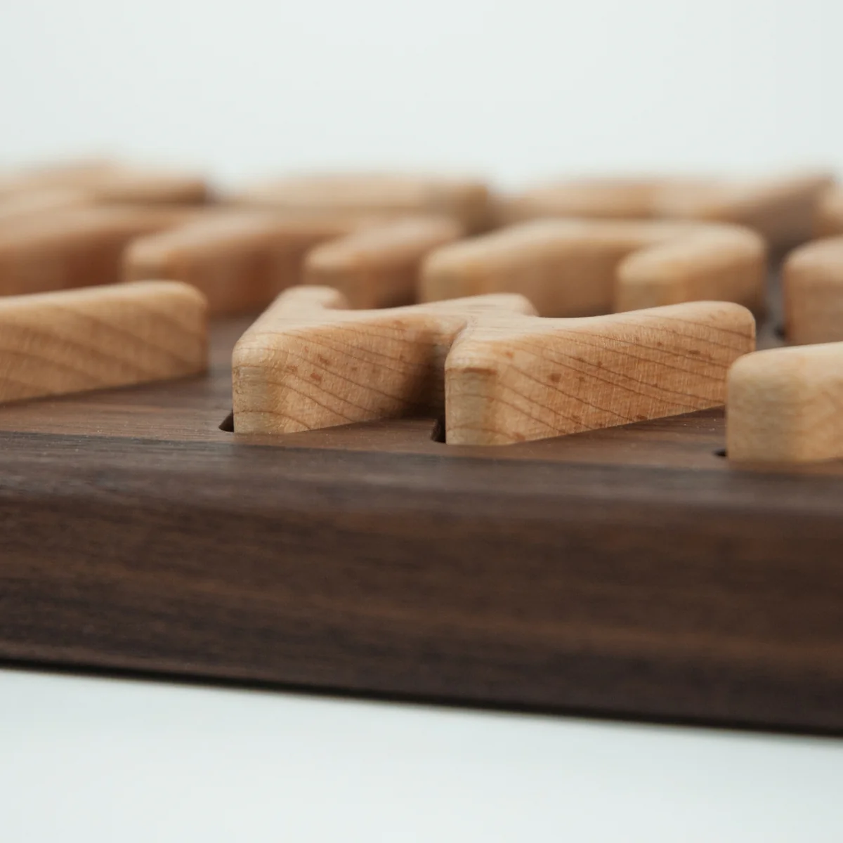 From Jennifer Lowercase Alphabet Letters Puzzle Walnut Board - Image 4