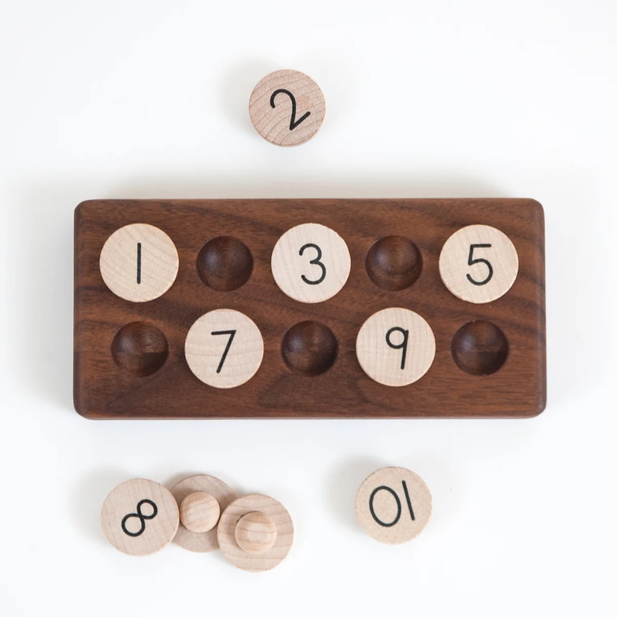 From Jennifer Ten Frame with Wooden Balls Walnut - Image 3