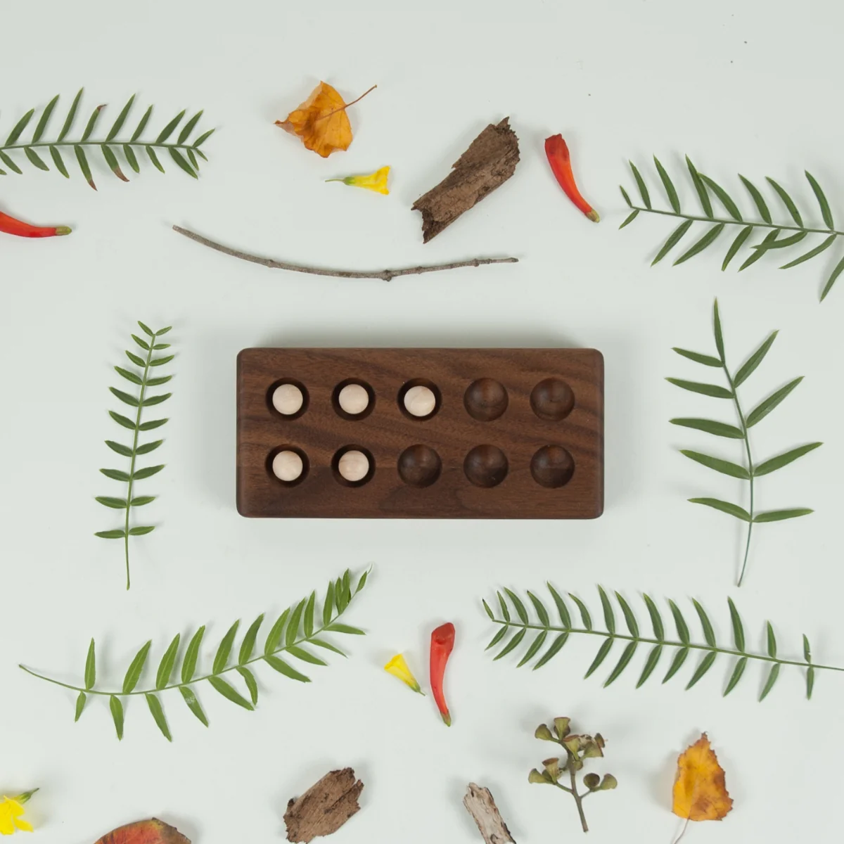 From Jennifer Ten Frame with Wooden Balls Walnut - Image 4