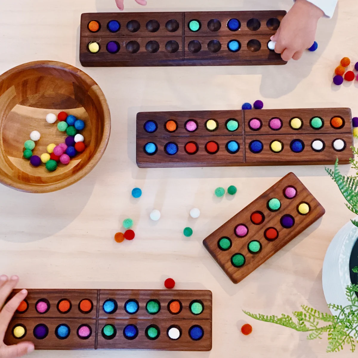 From Jennifer Ten Frame with Wooden Balls Walnut - Image 6